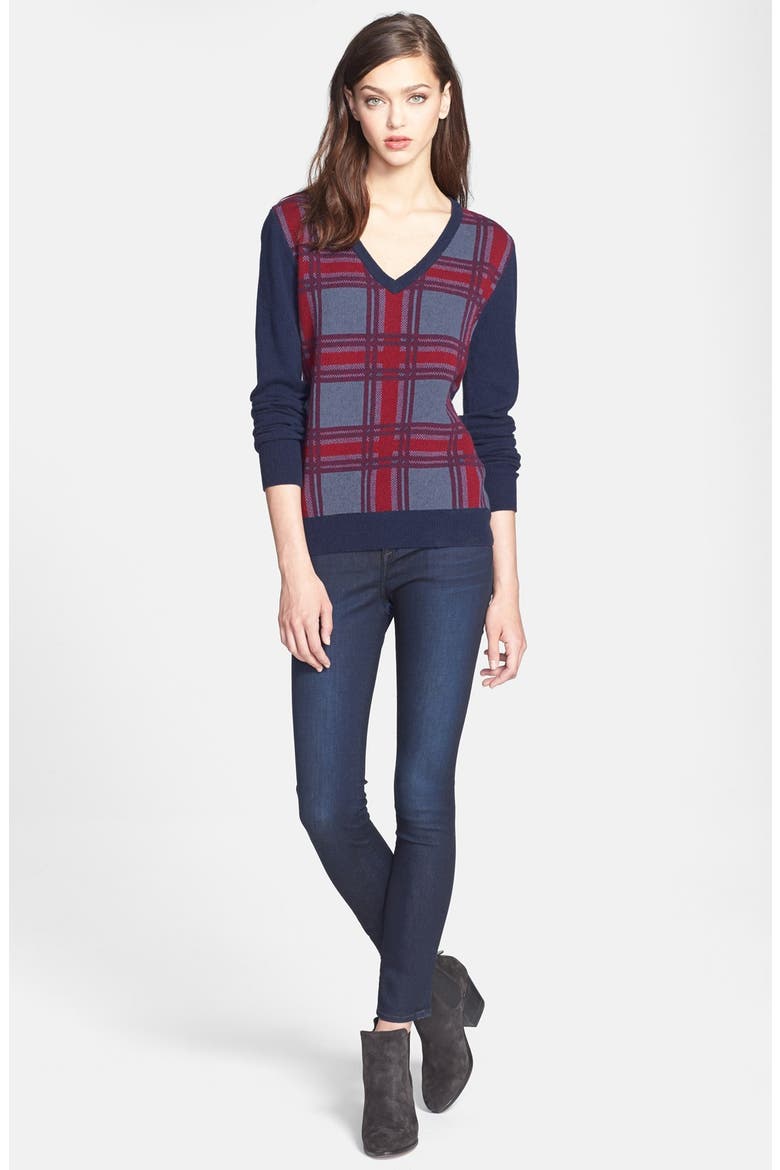 'Ceclie' Wool Blend Sweater, Alternate, color, PEACOAT MULTI