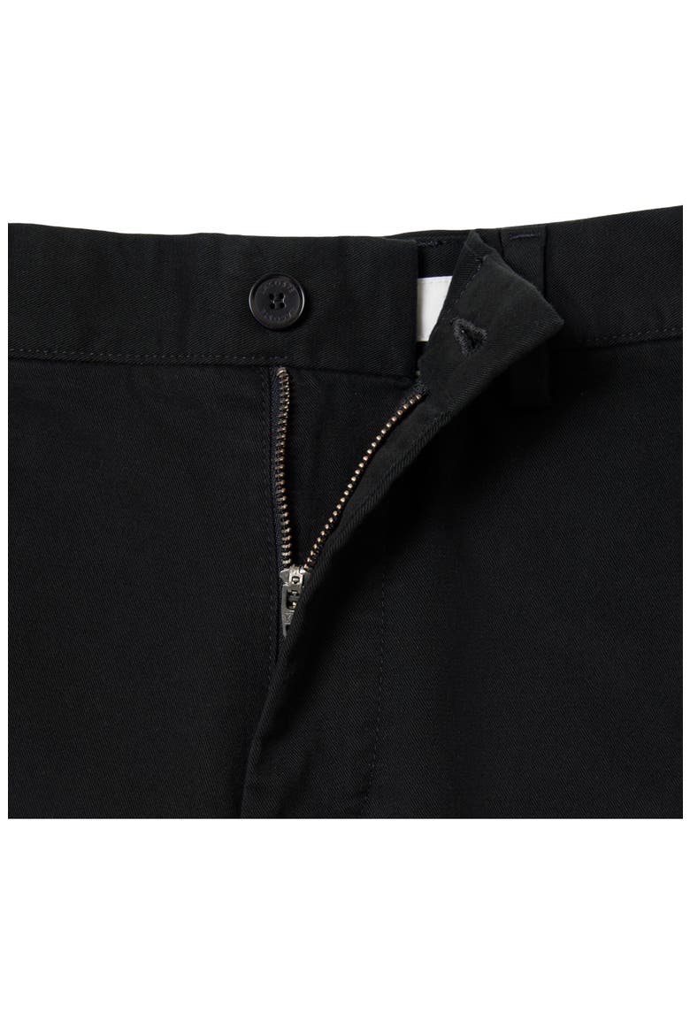 Flat Front Cotton Stretch Twill Chinos, Alternate, color, BLACK