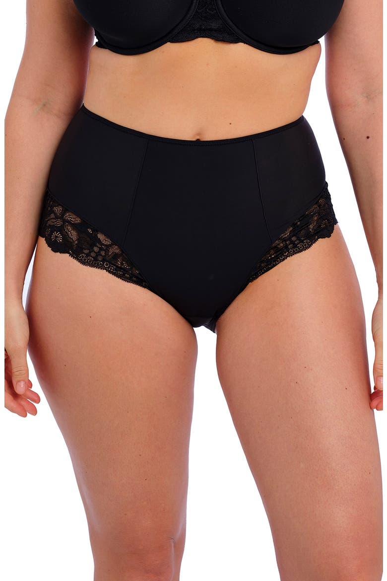 Reflect High Waist Briefs, Main, color, BLACK