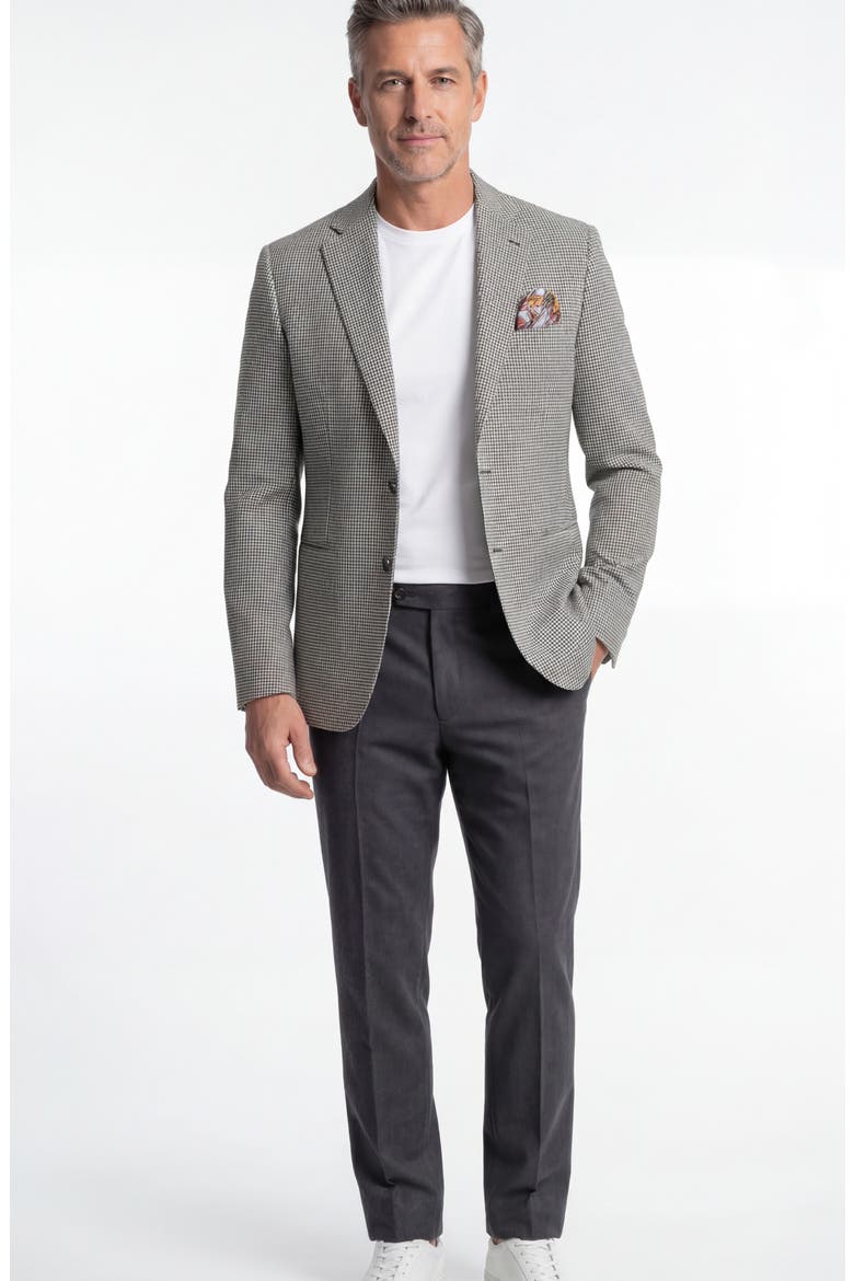 Houndstooth Two-Button Sport Coat, Alternate, color, NAVY