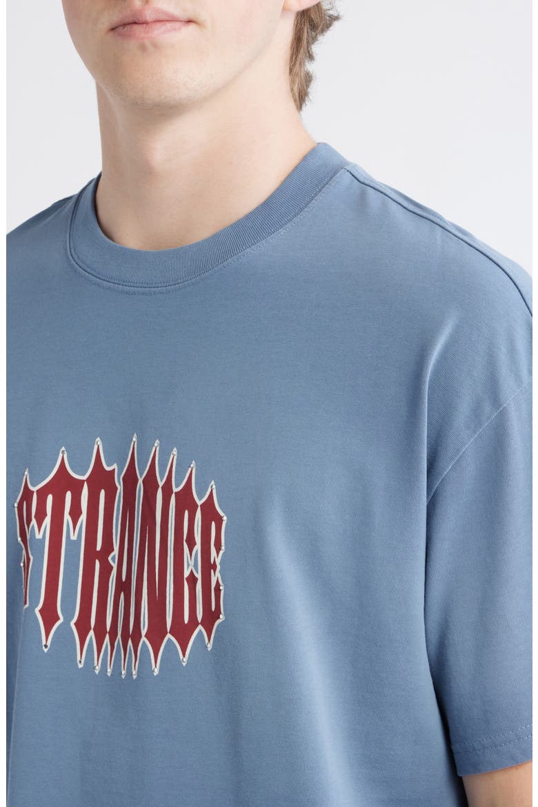Strange Rhinestone Cotton Graphic T-Shirt, Alternate, color, BLUE