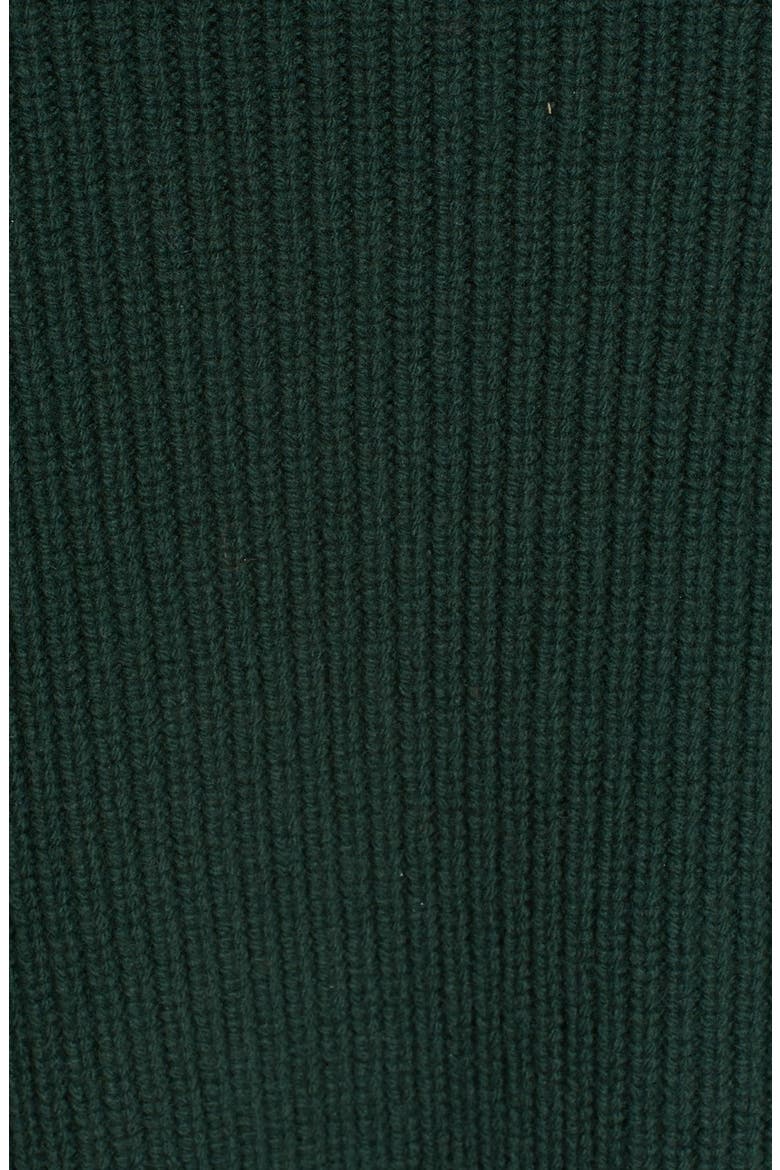 Ribbed Wool & Cashmere Turtleneck Sweater, Alternate, color, DARK GREEN