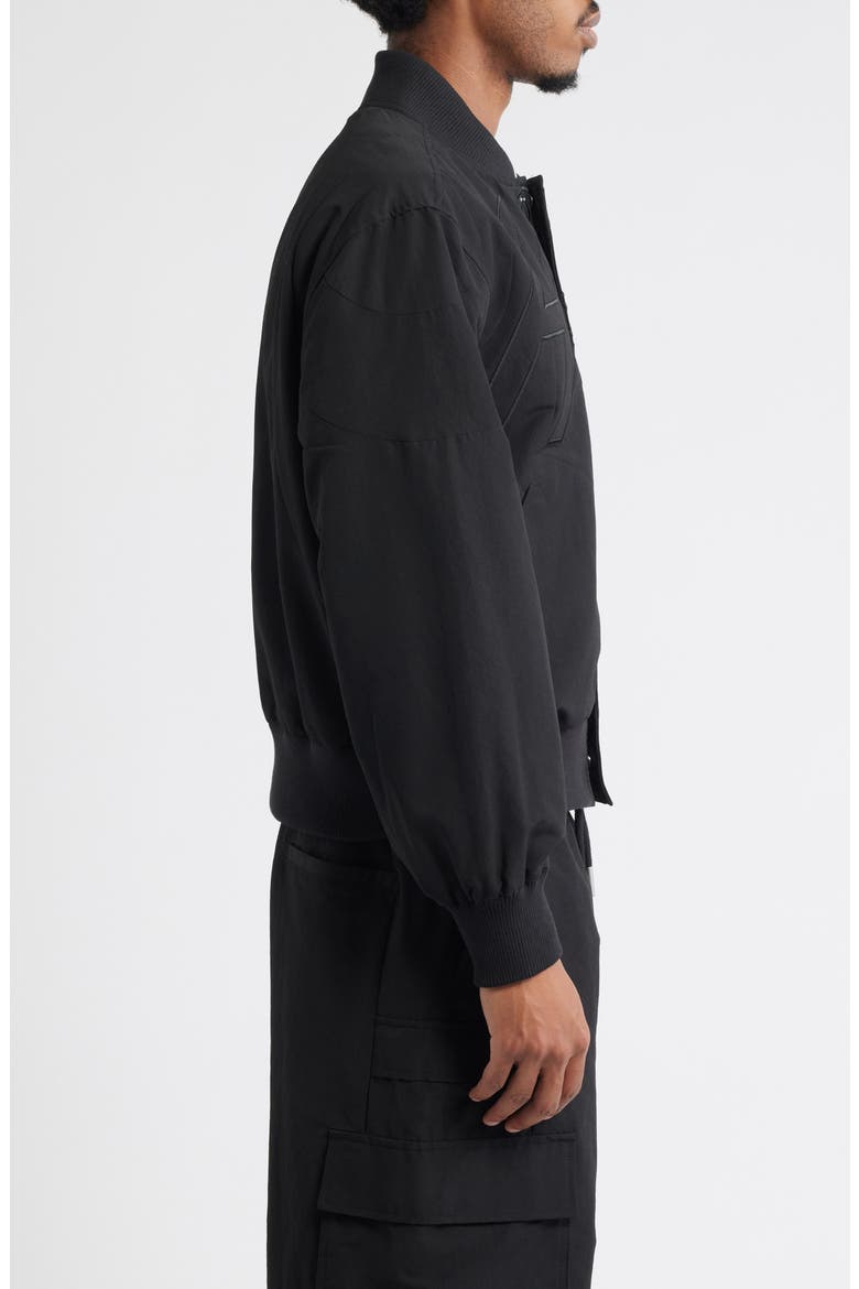 Logo Embroidery Bomber Jacket, Alternate, color, BLACK