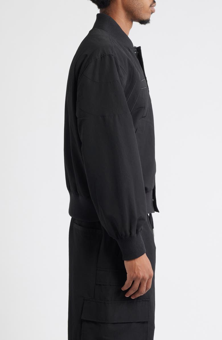 HONOR THE GIFT Logo Embroidery Bomber Jacket, Alternate, color, Black