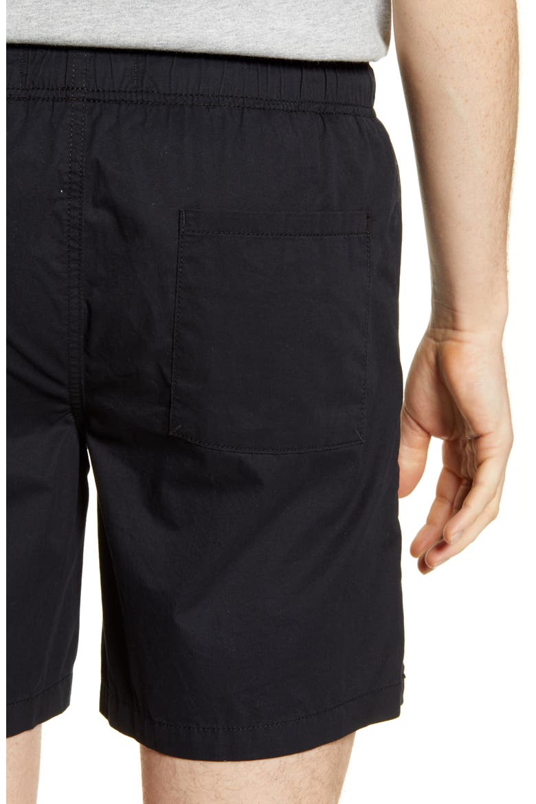 Elastic Waist Shorts, Alternate, color, BLACK ROCK