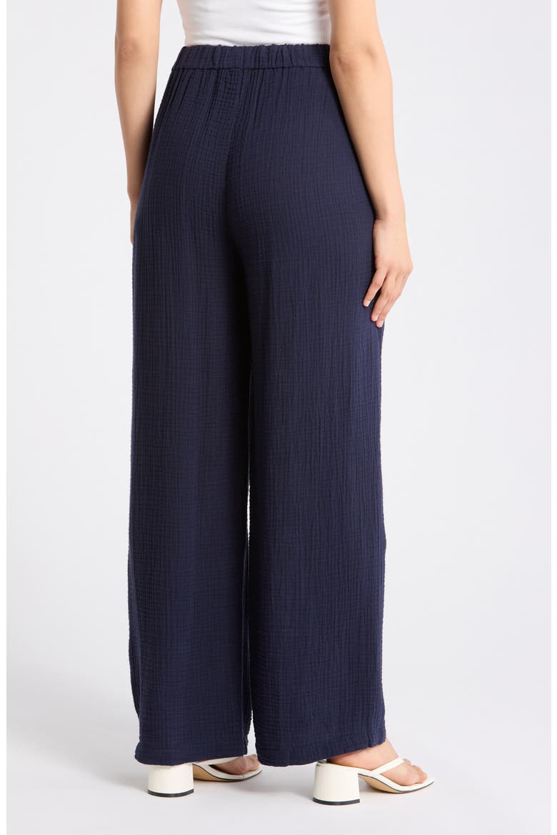 Organic Cotton Wide Leg Pants, Alternate, color, INK