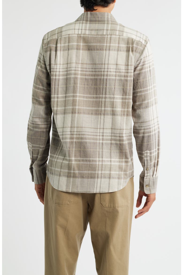 Chilton Plaid Cotton Button-Up Shirt, Alternate, color, HEATHER MOUSE COMBO