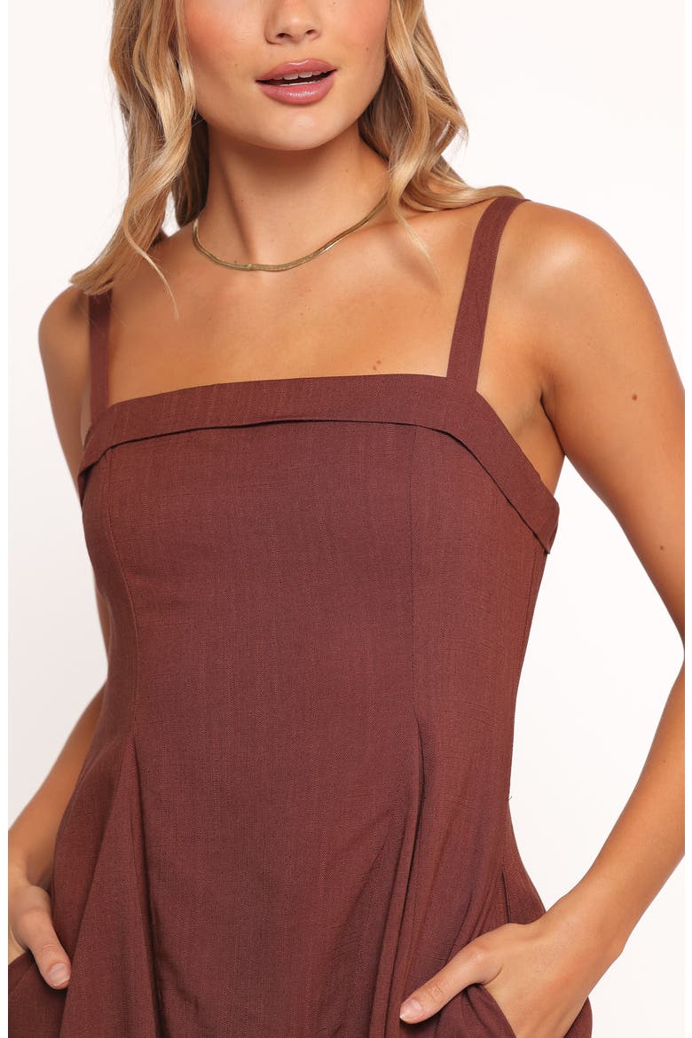 Caitlin Fit & Flare Minidress, Alternate, color, COGNAC