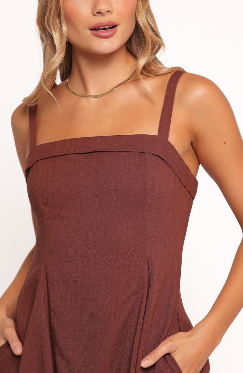 Petal & Pup Caitlin Fit & Flare Minidress, Alternate, color, Cognac