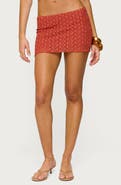 EDIKTED Josephina Textured Floral Miniskirt