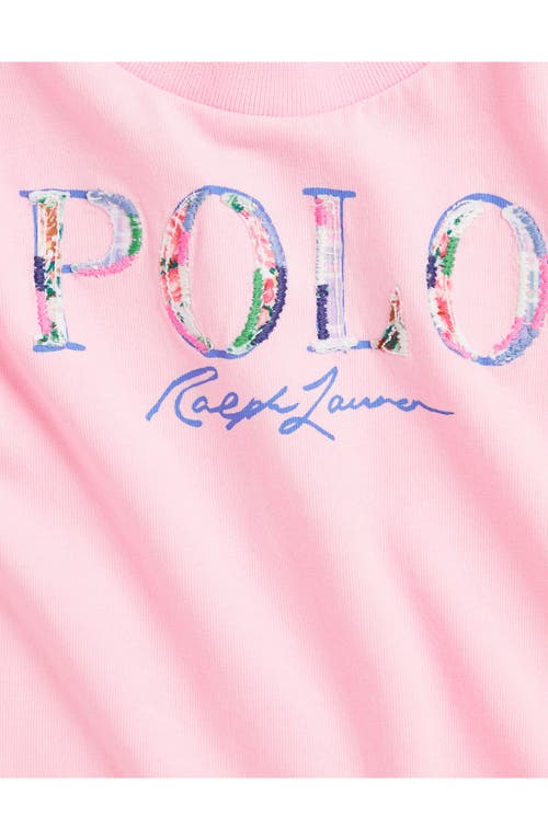 Polo Ralph Lauren Ralph Lauren Appliqué Cotton Graphic Dress & Bloomers In Carmel Pink