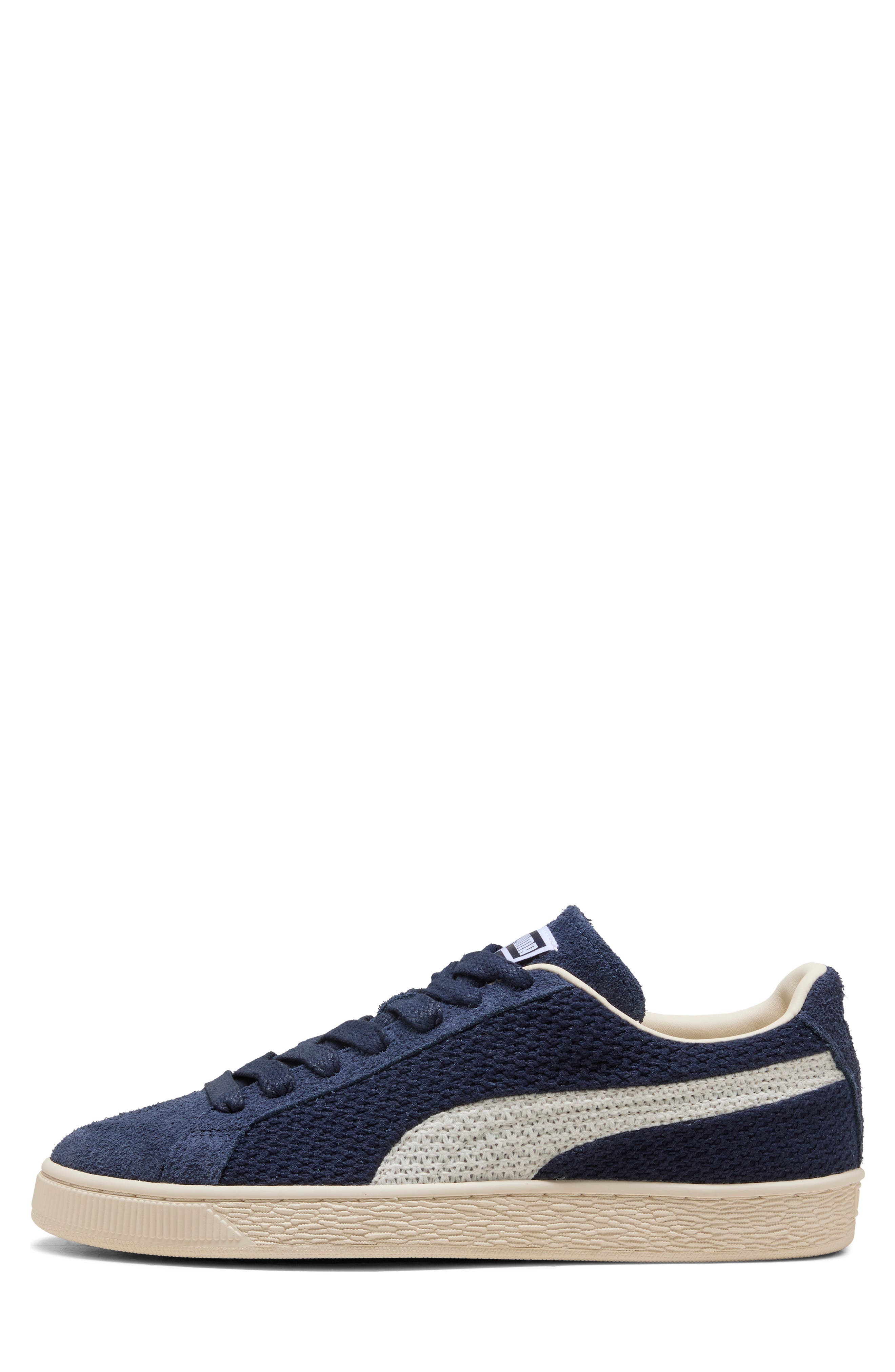 Suede Crochet Sneaker, Alternate, color, PUMA NAVY/ PUMA WHITE