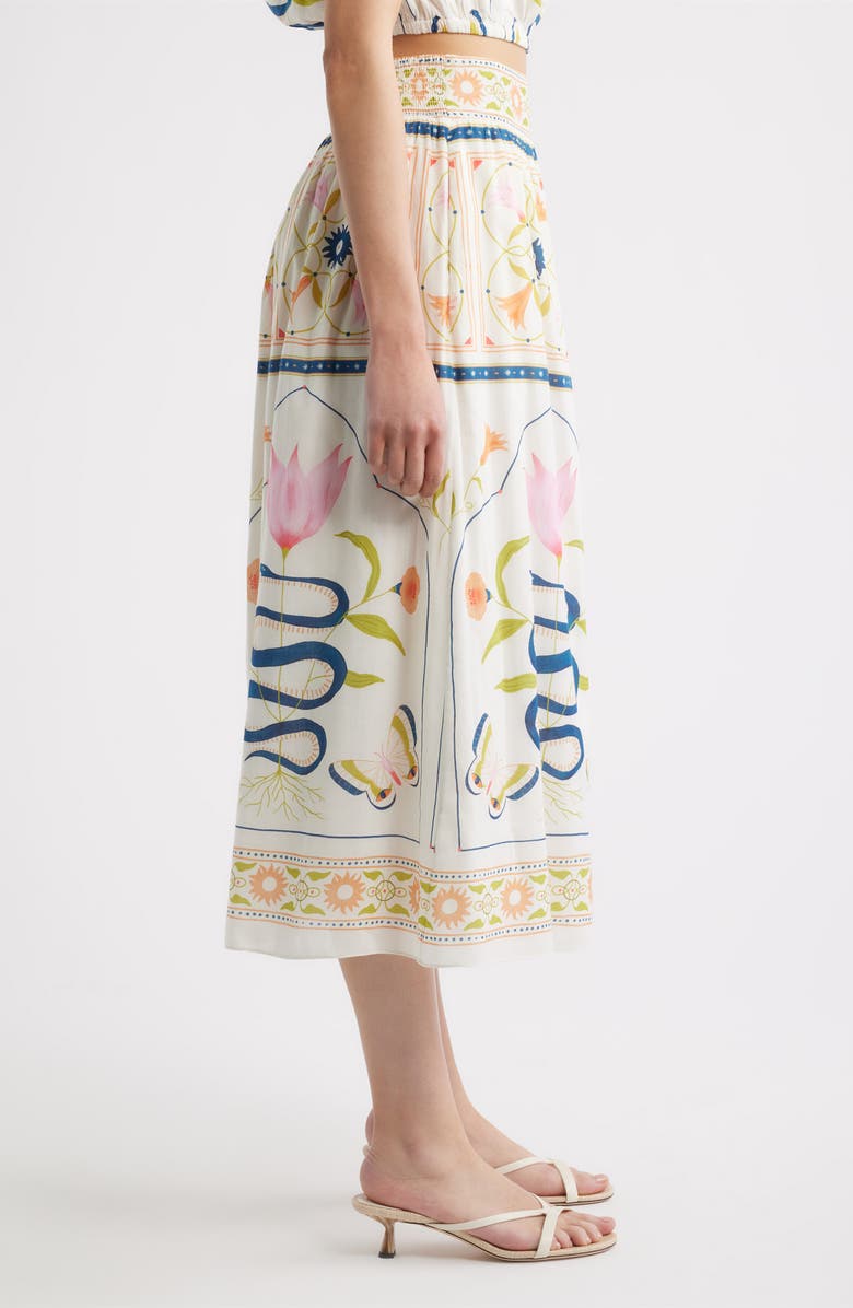 Cleobella Elliott Print Midi Skirt, Alternate, color, Montecito Print