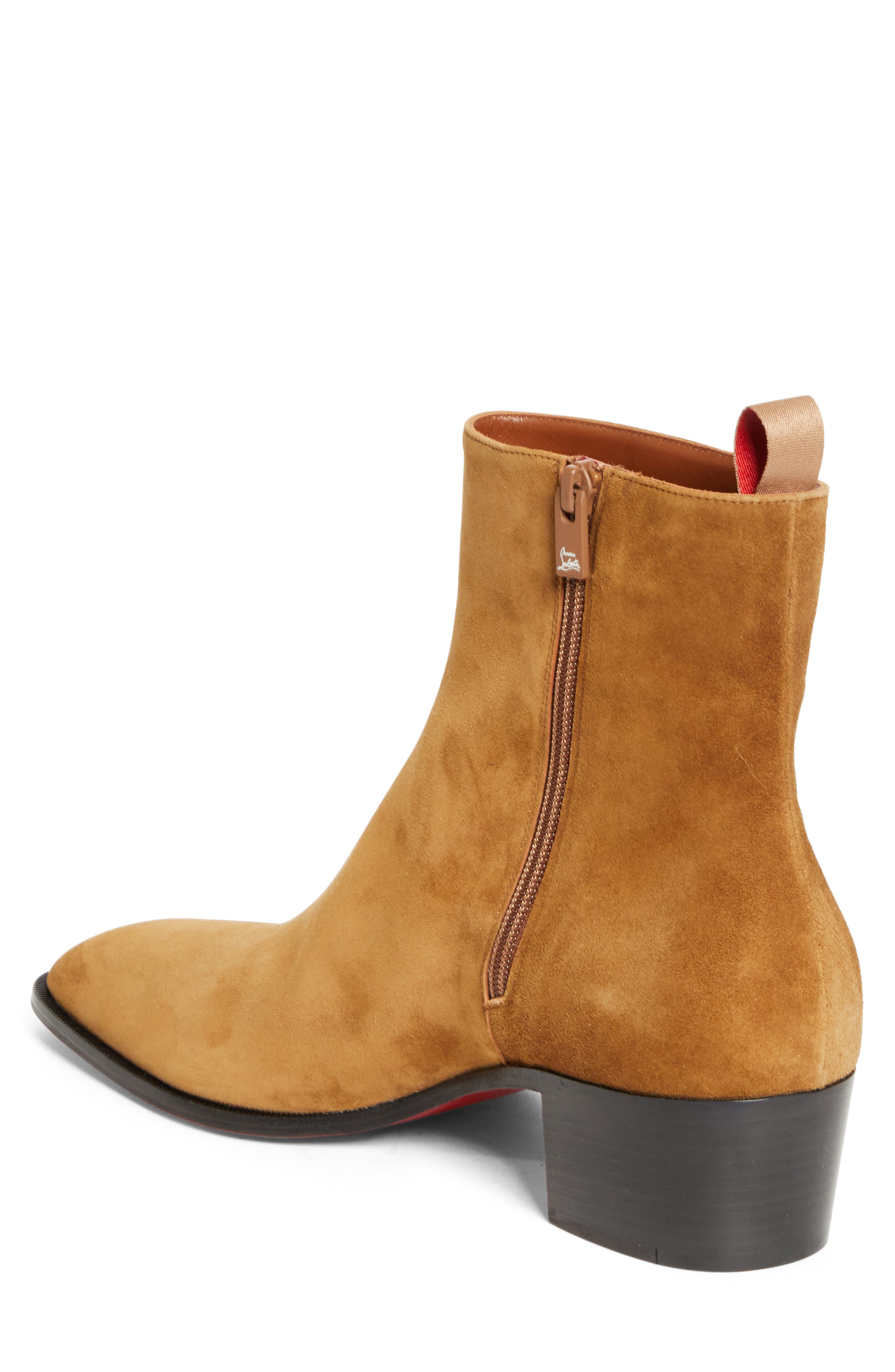 Christian Louboutin Ziggissimo Forever Ankle Boot, Alternate, color, Rhea