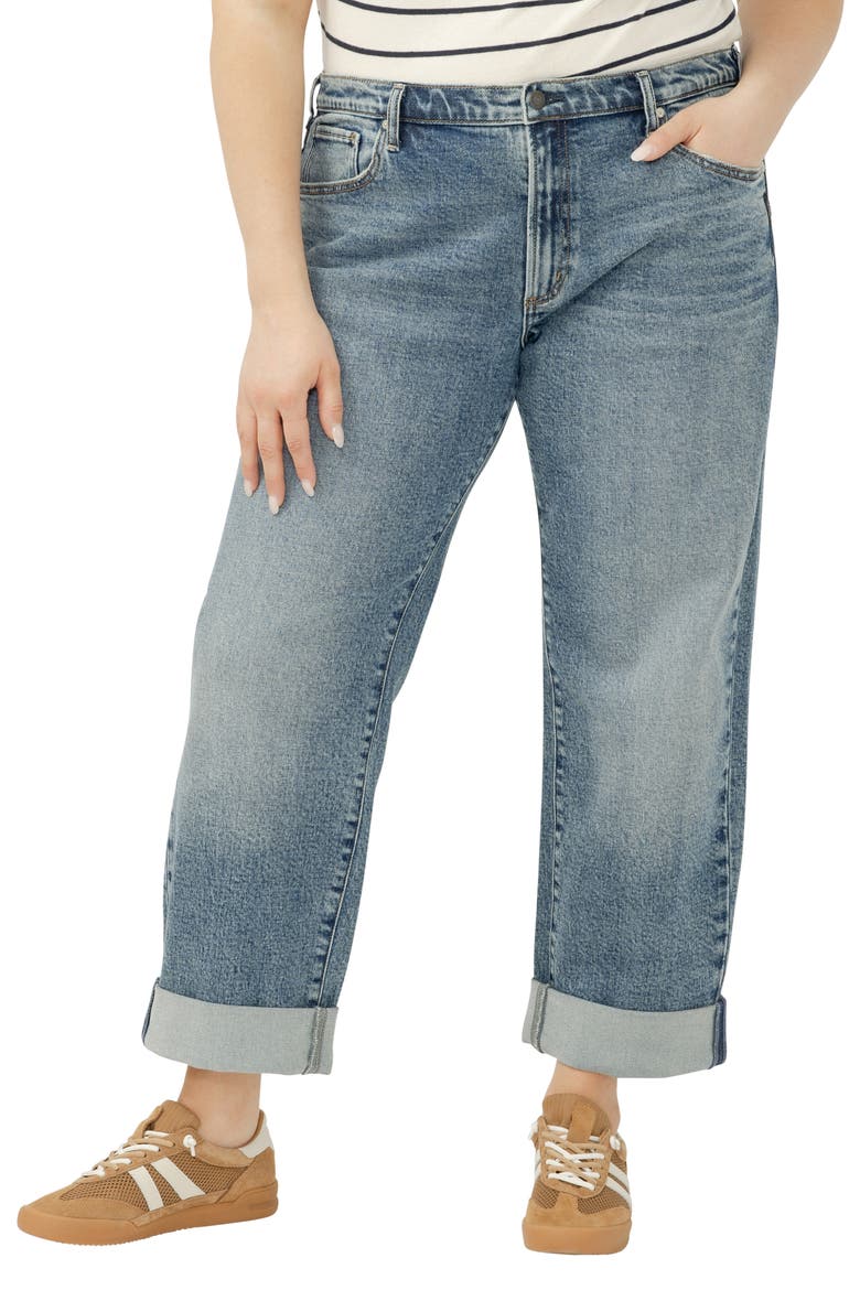 Relaxed Straight Leg Jeans, Main, color, WILLOW