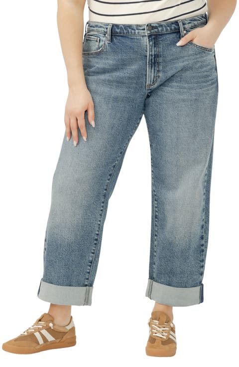 Relaxed Straight Leg Jeans (Willow) (Plus)