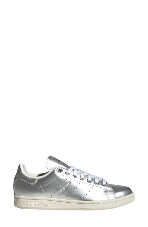 Adidas Originals Adidas Stan Smith Sneaker In Silver Met/silver Met/black