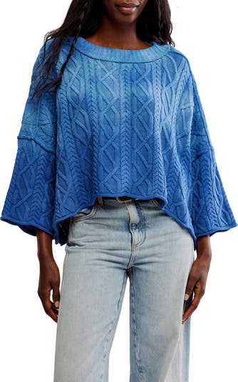 Washed Ashore Cable Stitch Cotton Sweater