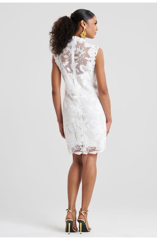 Natori Nishi Lace Sheath Dress In White