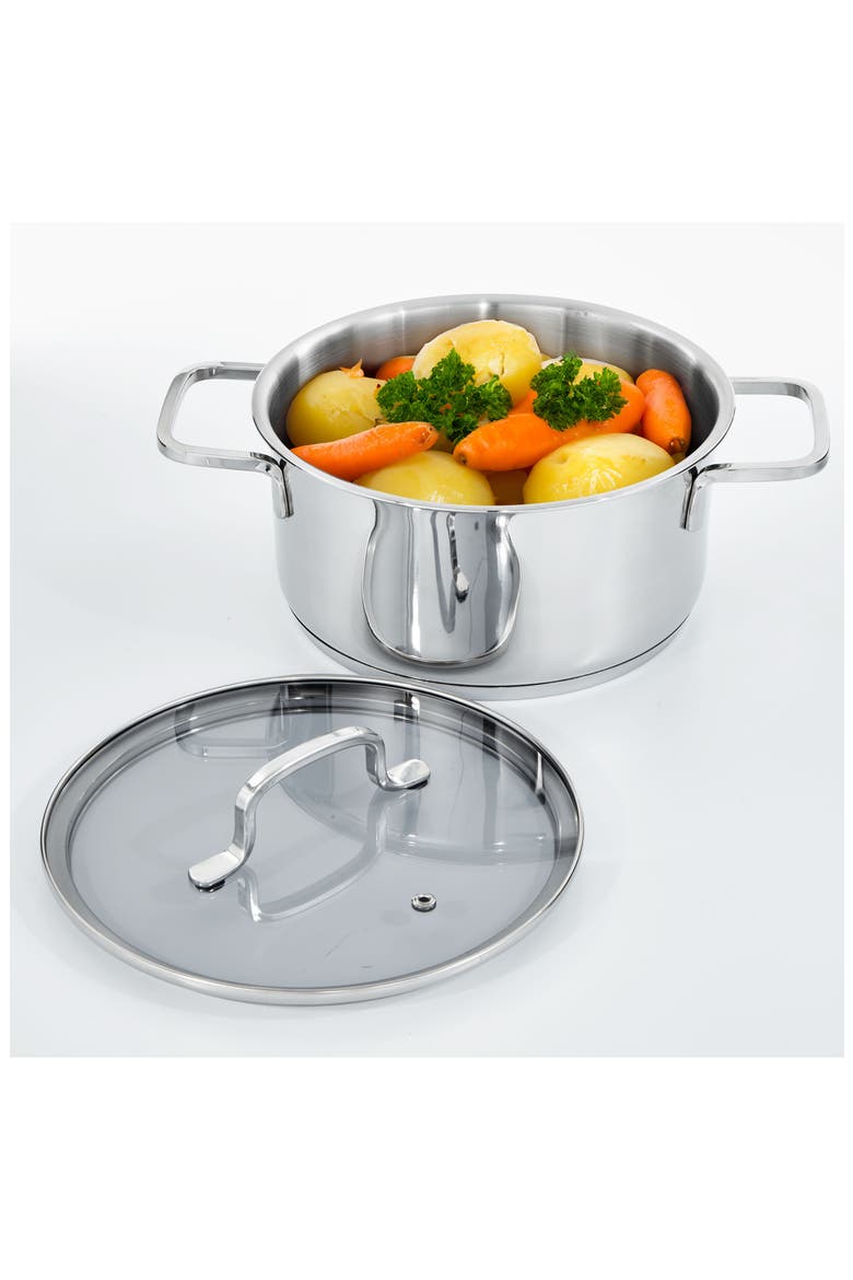 DiNA Helix 3.2-Quart Stockpot, Alternate, color, SILVER
