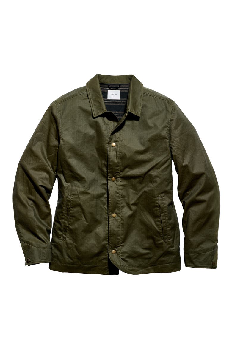 Harrison Water Repellent Waxed Cotton Jacket, Main, color, OLIVE