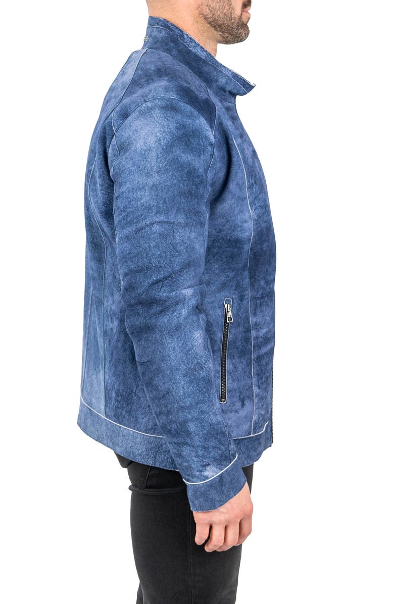Maceoo Denim Effect Suede Jacket, Alternate, color, Blue
