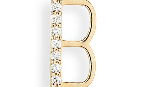 Lana 14k Gold Diamond Initial Single Stud Earring In Gold