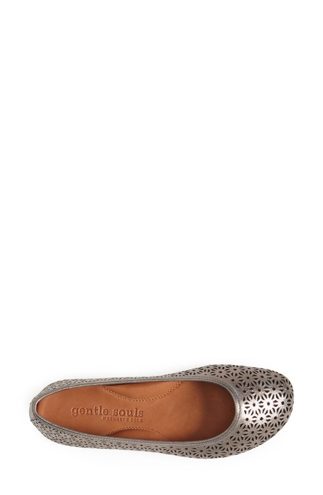 'Gigi' Leather Flat, Alternate, color, GRAPHITE