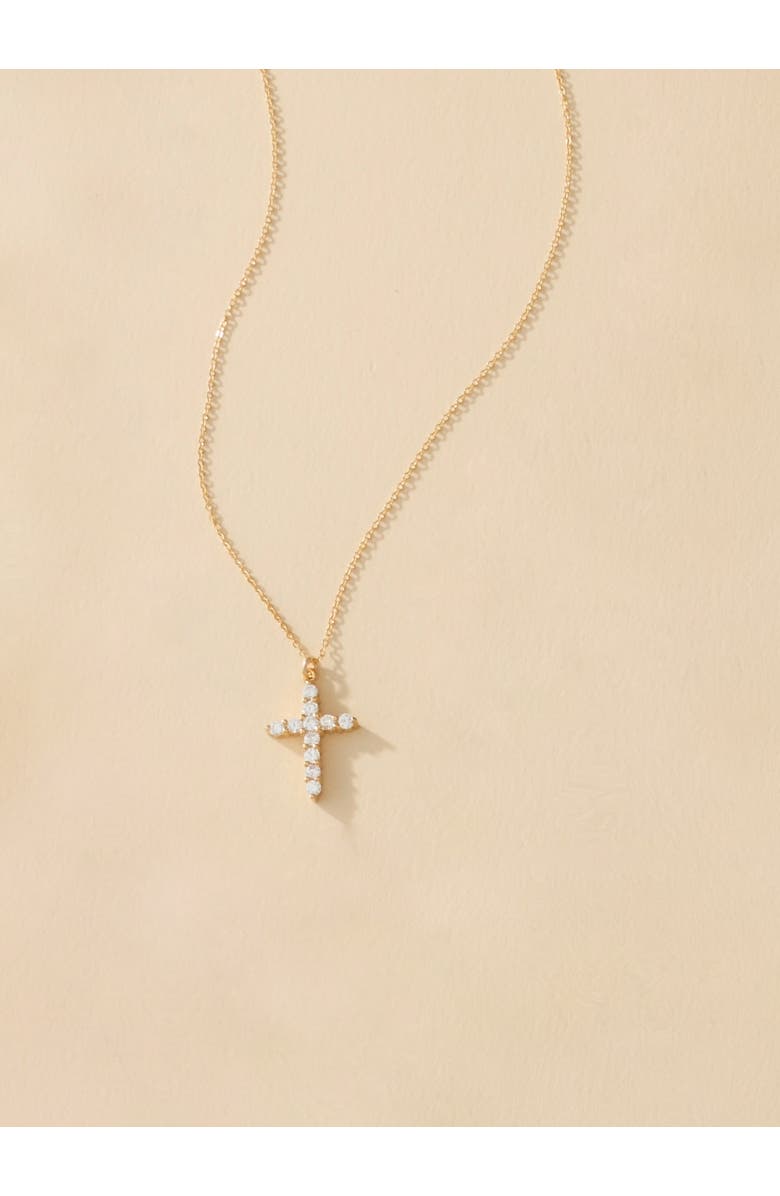 Set & Stones Asher Cross Necklace, Alternate, color, Gold