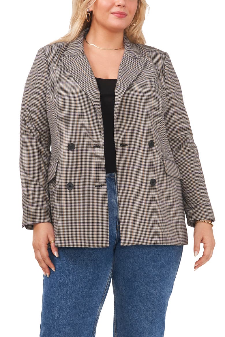 Plaid Double Breasted Blazer, Main, color, COUNTRY PLAID
