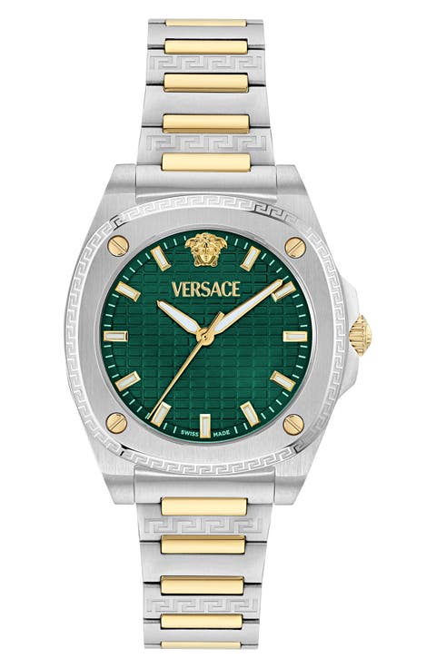 Greca Pulse Two-Tone Bracelet Watch, 36mm