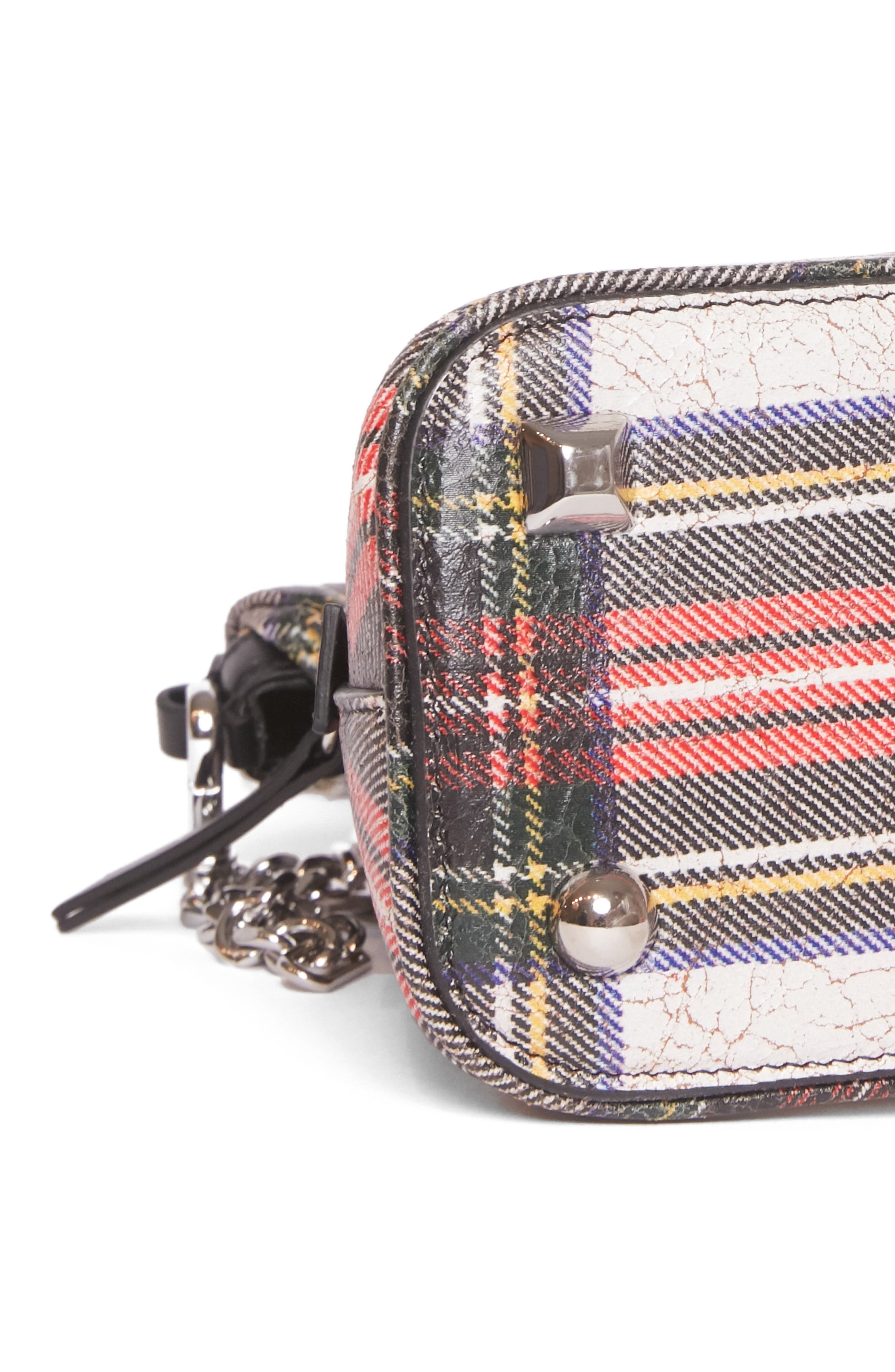 Maison Margiela Micro 5AC Tartan Print Leather Shoulder Bag, Alternate, color, 