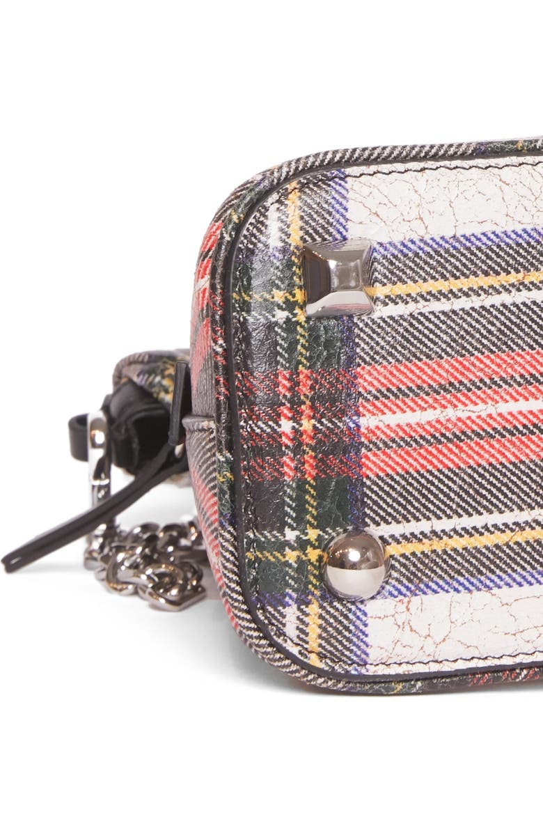 Maison Margiela Micro 5AC Tartan Print Leather Shoulder Bag, Alternate, color,