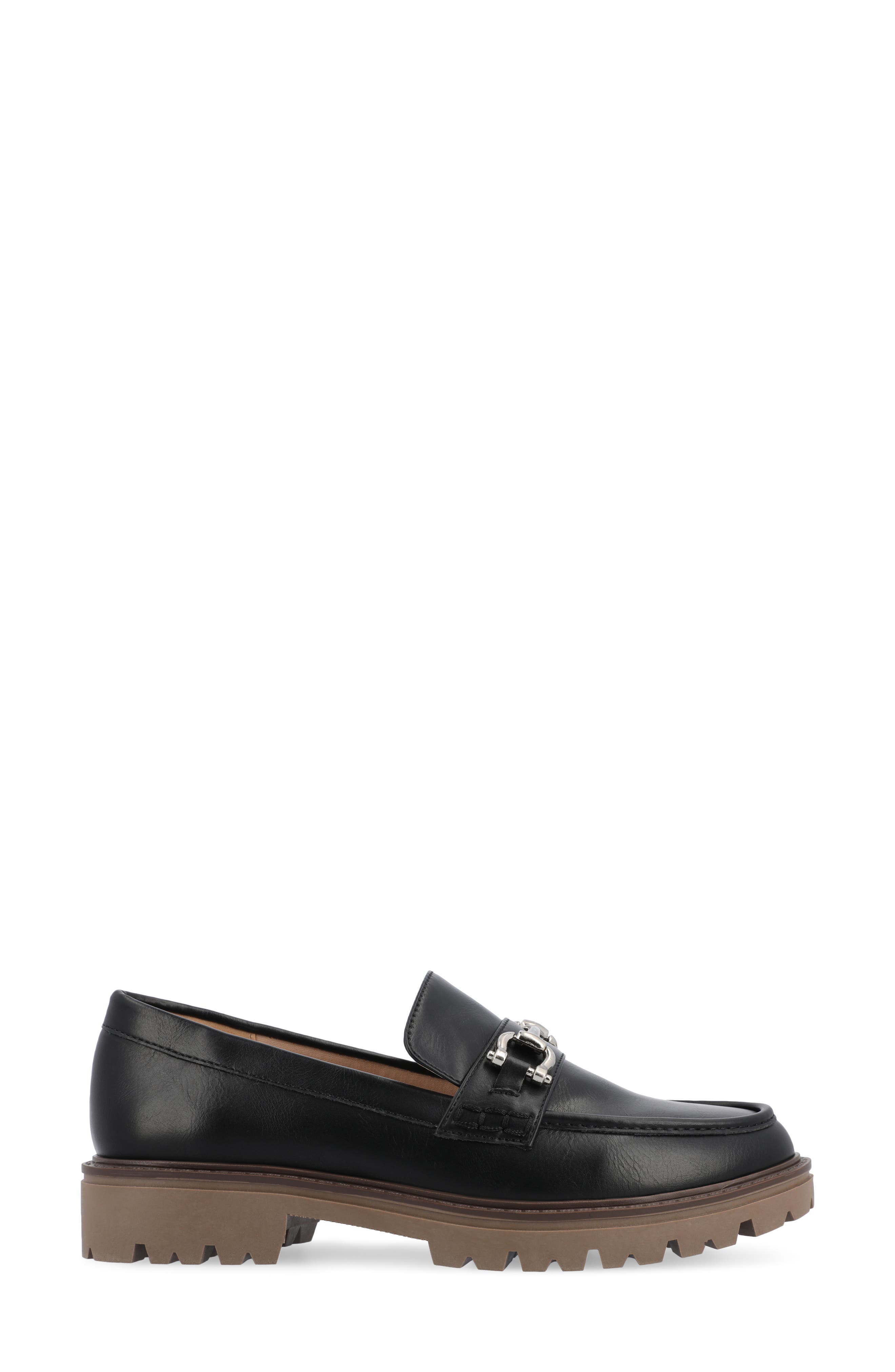 Journee Collection Jessamy Lug Loafer, Alternate, color, Black