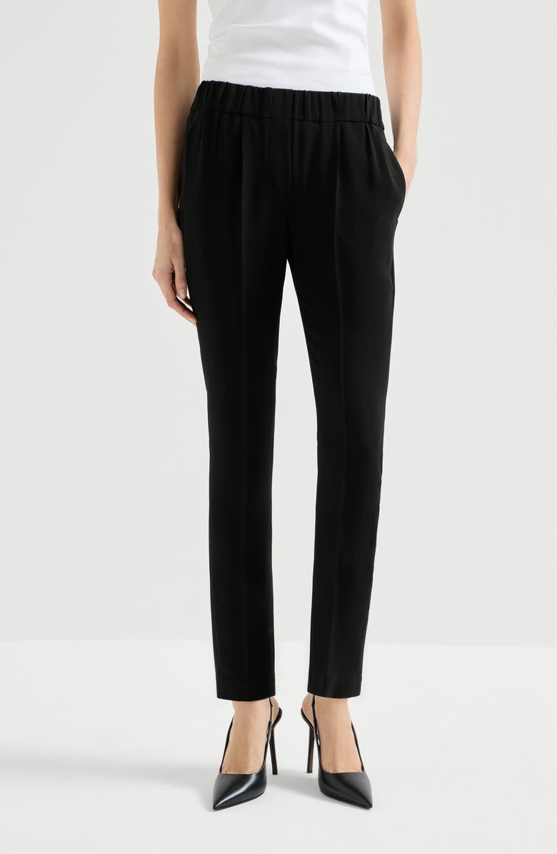 Brunello Cucinelli Tailored Jogger trousers, Main, color, Black