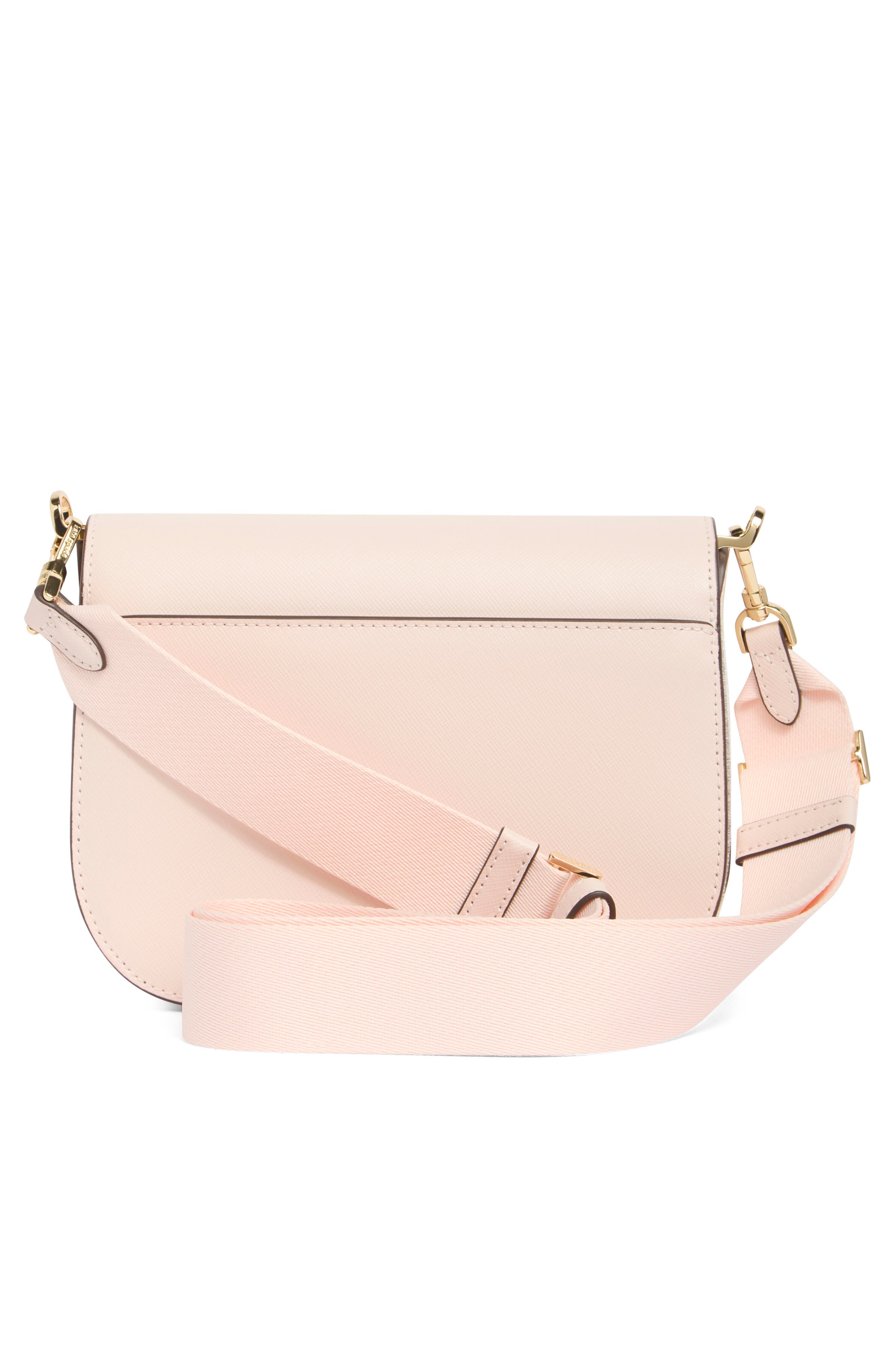 Kate Spade New York madison saffiano leather saddle bag, Alternate, color, Powdered Sugar