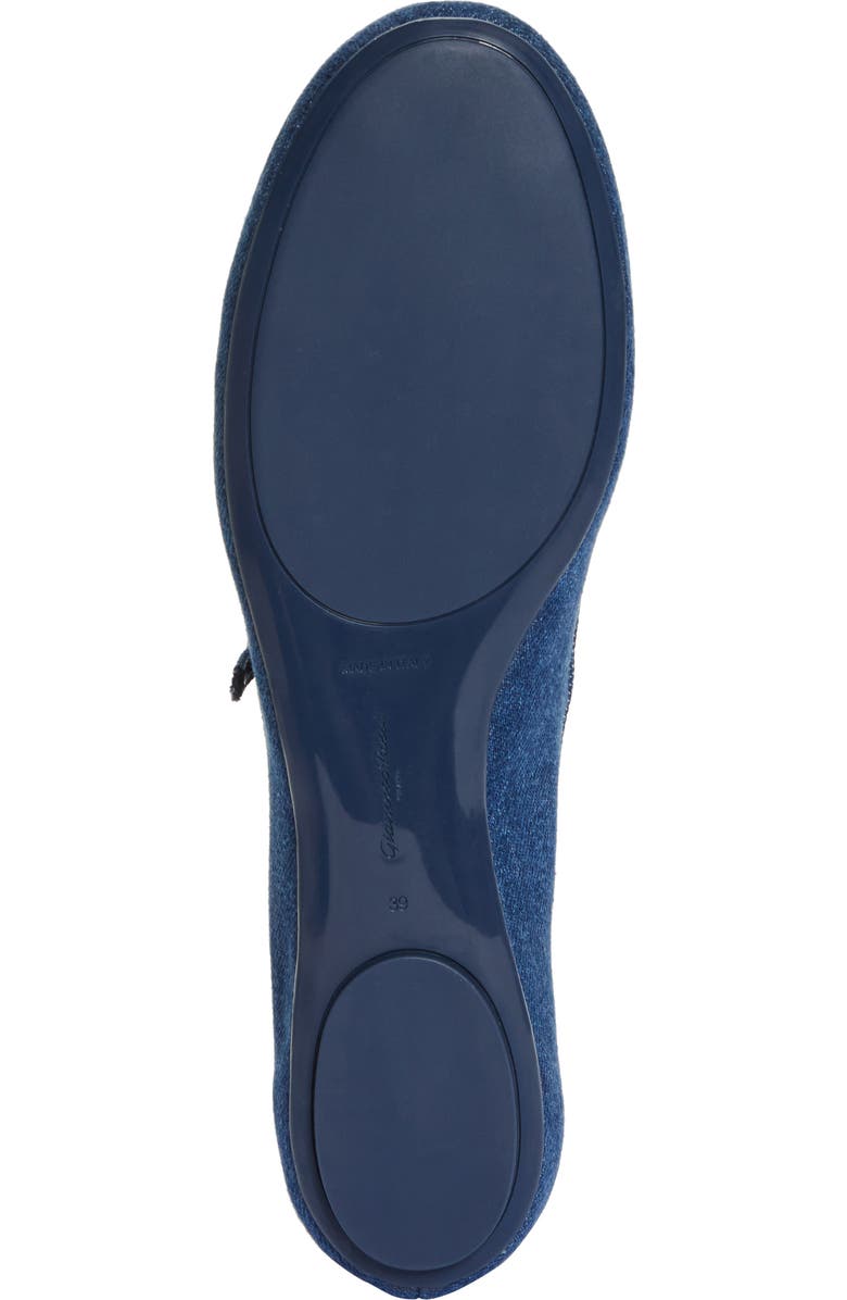 Gianvito Rossi Denim Mary Jane Flat, Alternate, color,