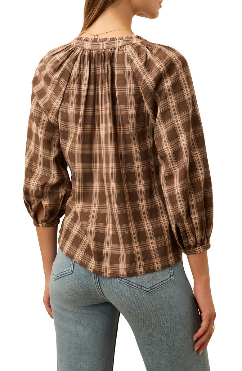 Faherty Portia Plaid Top, Alternate, color, Desert Fade Plaid