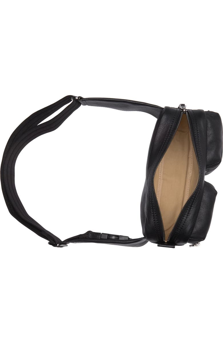 Longchamp Two Pocket Belt Bag, Alternate, color, Black