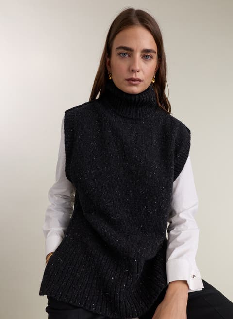 Marylin Turtleneck Knit Vest