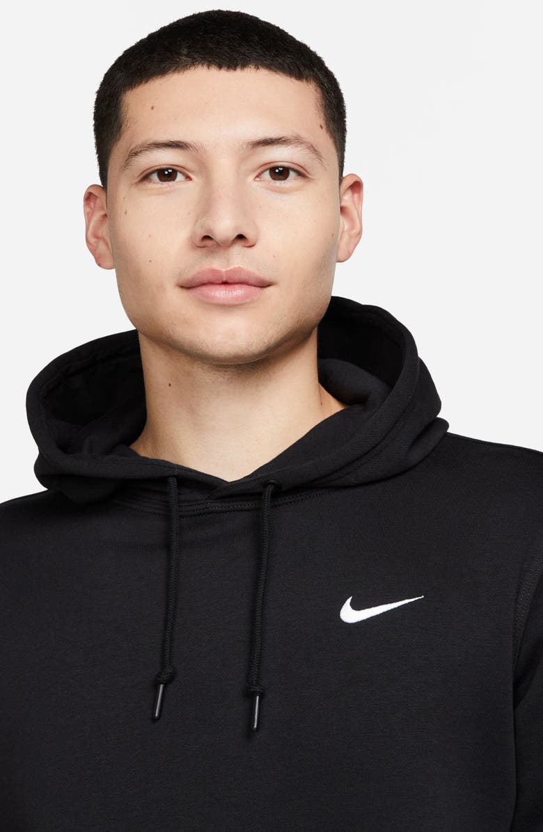 Nike Swoosh Pullover Hoodie, Alternate, color, Black/ White