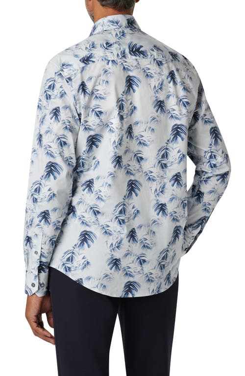 Bugatchi Julian Stretch Cotton Button-up Shirt In Dusty Blue