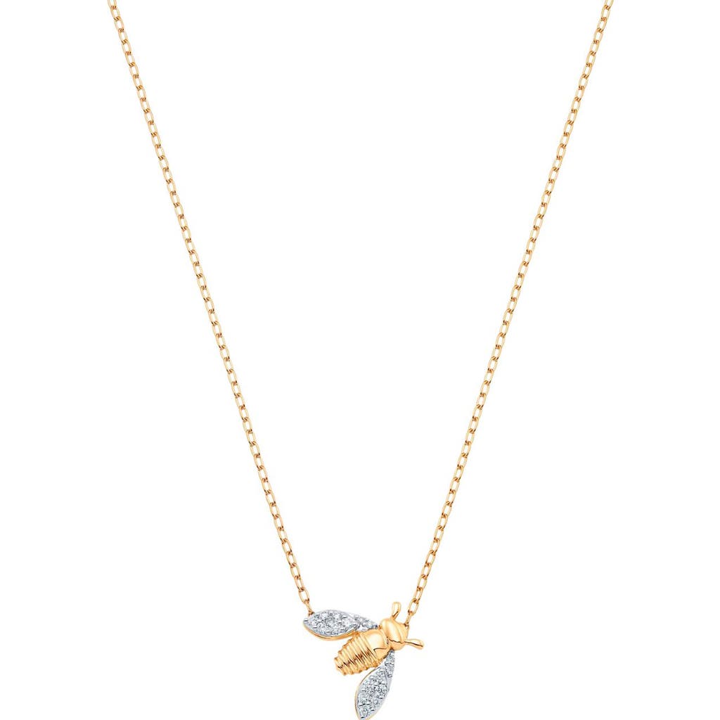 Sara Weinstock Queen Bee Pendant Necklace In Yellow Gold/diamond