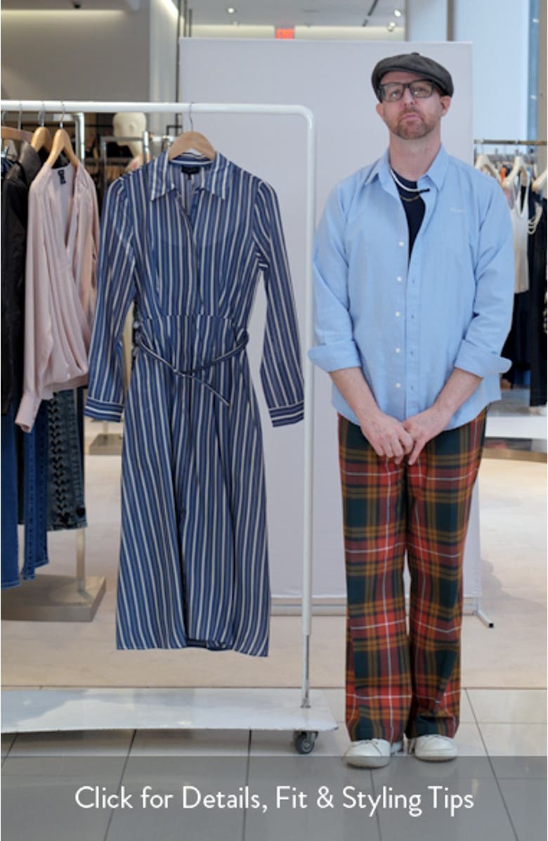 Stripe Long Sleeve Shirtdress, sales video thumbnail