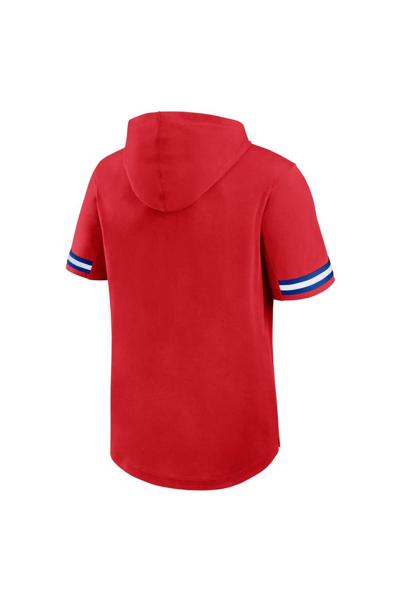 Men's Fanatics Red Philadelphia Phillies Optimal Play Hooded T-Shirt, Alternate, color, Red