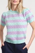 Isaac Mizrahi New York Pointelle Puff Sleeve Sweater