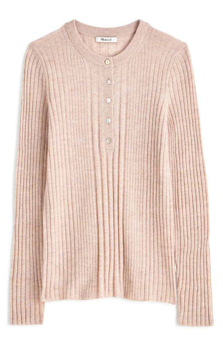 Madewell Alpaca Blend Henley Sweater, Alternate, color, Sand