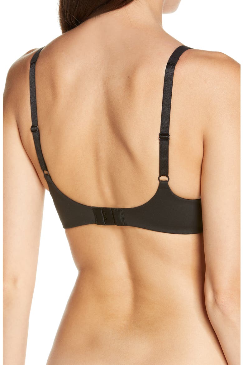 How Perfect Wire Free T-Shirt Bra, Alternate, color, BLACK