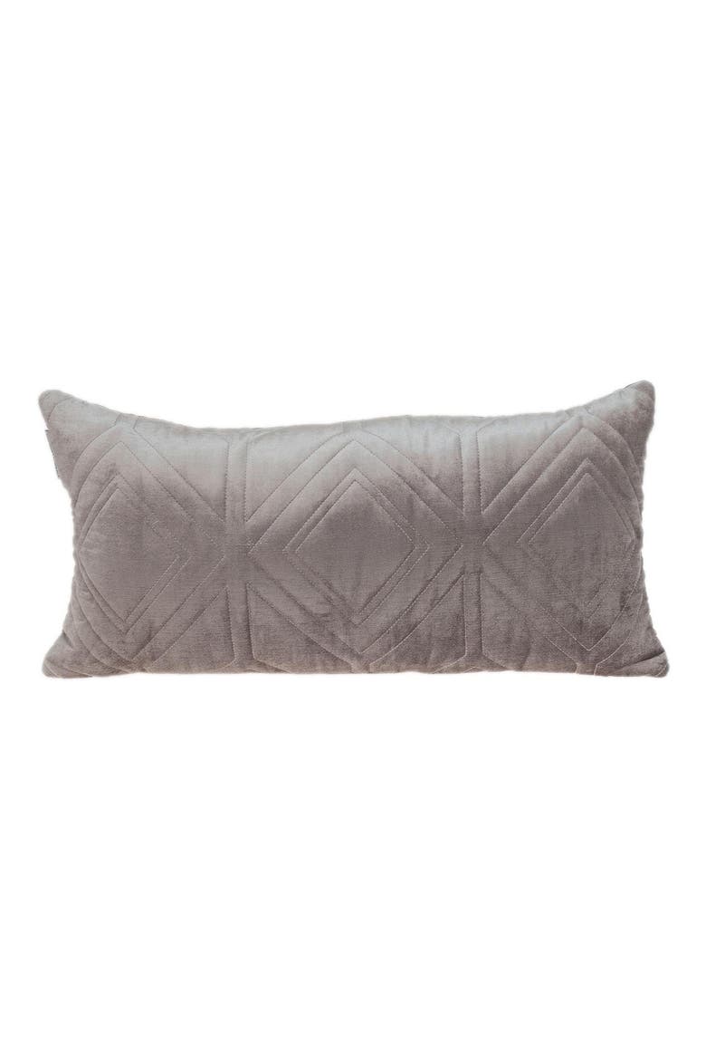 Reta Velvet Throw Pillow, Main, color, TAUPE