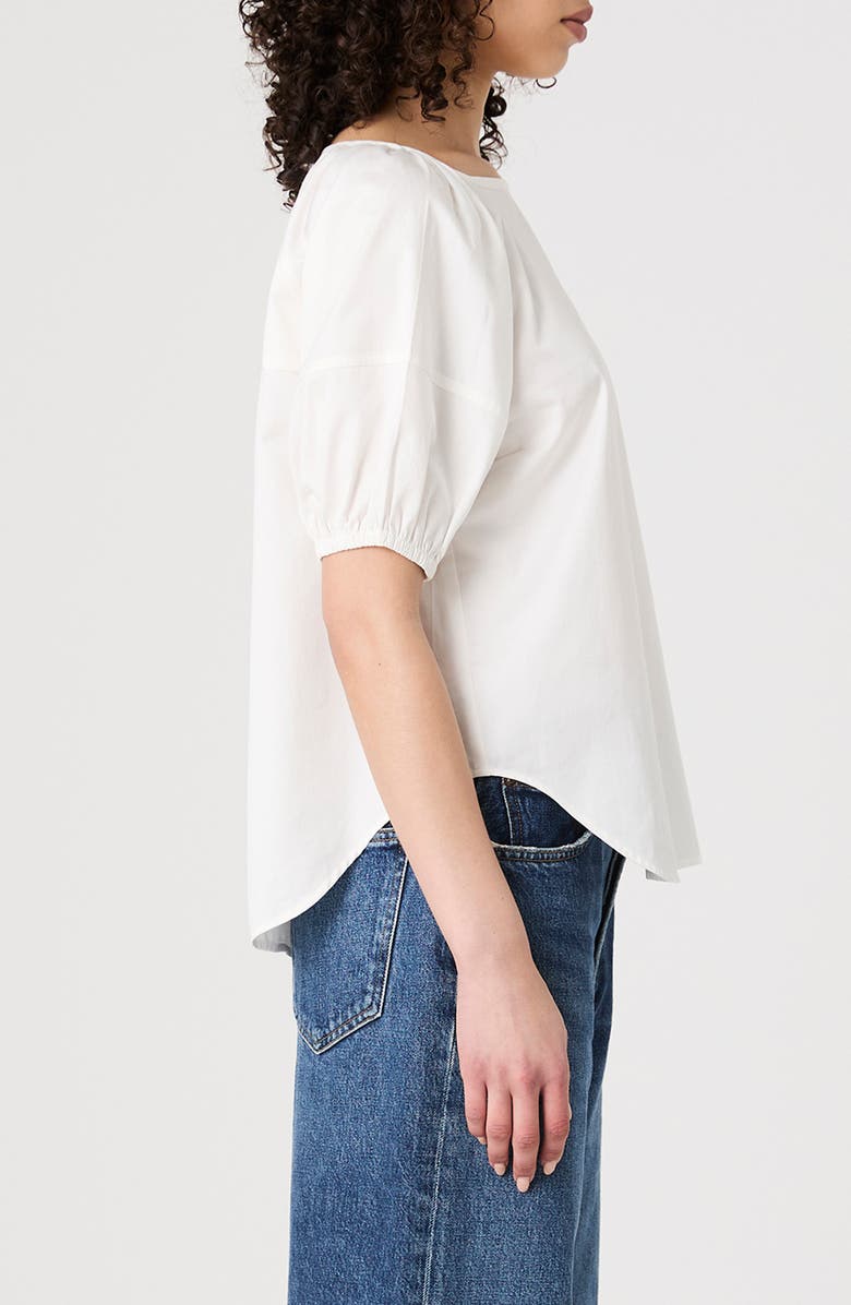 French Connection Alexis Puff Sleeve Cotton Top, Alternate, color, 